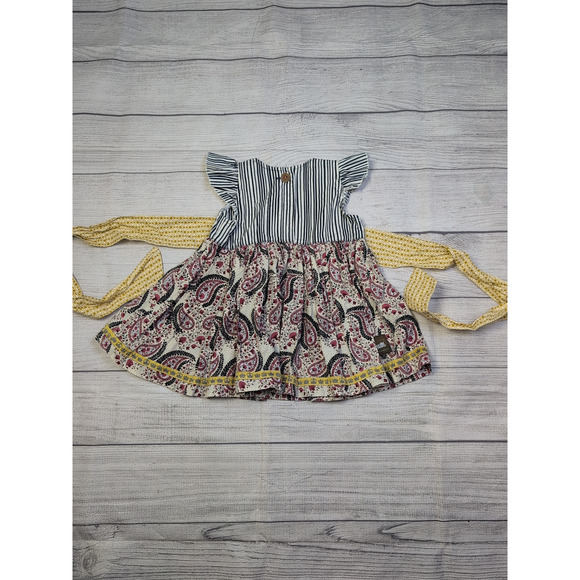 4 Matilda Jane Platinum HTF Stripe/Paisley Flutter Top - Picture 4 of 7